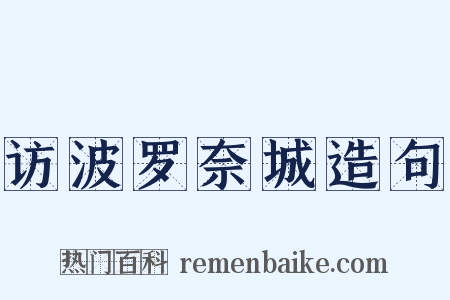 访波罗奈城造句是什么意思的图片